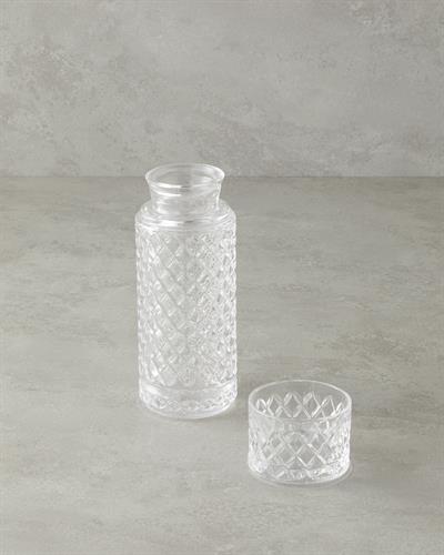 Glass Bedside Water Bottle 730 ml Transparent