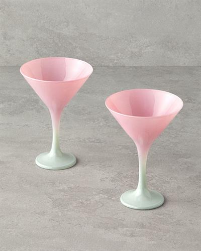 Cecilia Чаша 2 части за 2 души Стъкло 175 мл Розов - Зелен