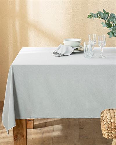 Cecily Покривка За Маса Ръчно Бродирани, Памучен, Сиво, 150 X 200 Cm