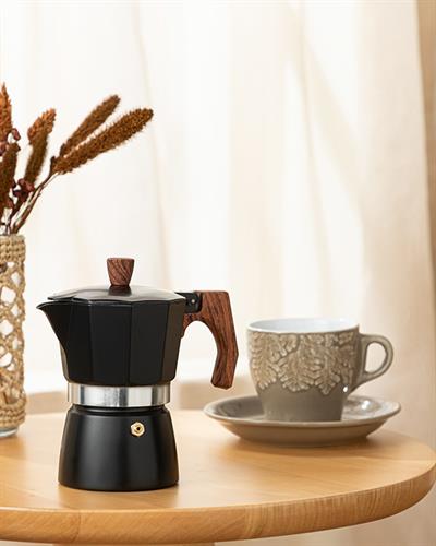 Celebrate Moka Pot 3 Чаши, Алуминий, Черно, 150 Ml