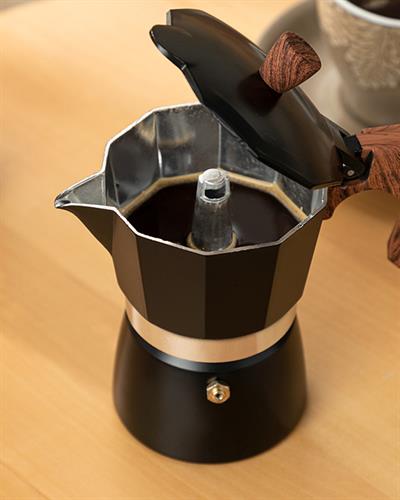 Celebrate Moka Pot 3 Чаши, Алуминий, Черно, 150 Ml