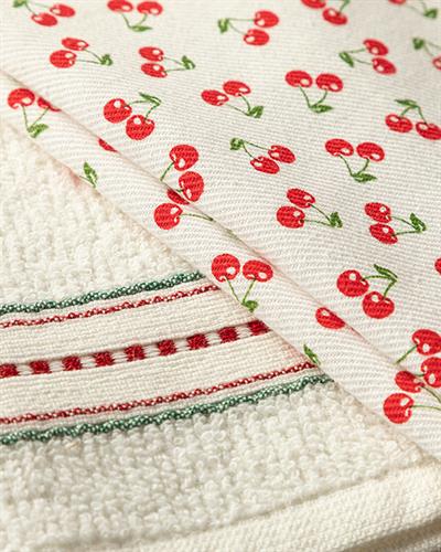 Cerise Кърпа За Сушене 2 бр. Памук 30x50 см Червен