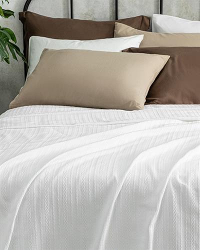 Chain Rope Одеяло Пике Кралски размер Жакардов 240x220 см Бял