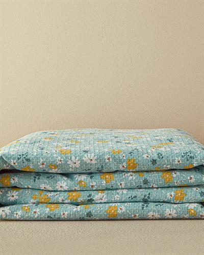 Chamomile Одеяло Пике Двоен С щампа 200x220 см Селадон