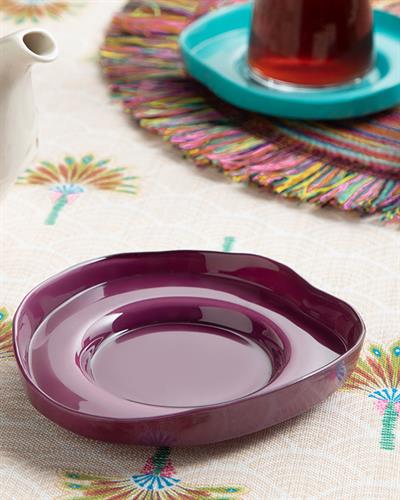 Charm Чаена Чиния Стъкло, Лилаво, 12 Cm