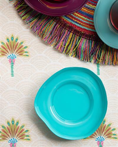 Charm Чаена Чиния Стъкло, Светло Синьо, 12 Cm