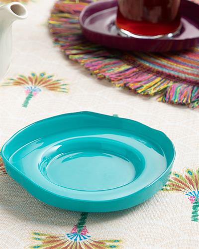 Charm Чаена Чиния Стъкло, Светло Синьо, 12 Cm