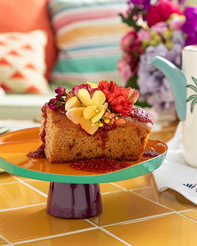 Charm Поставка За Кекс Стъкло, Оранжево,, 21 Cm