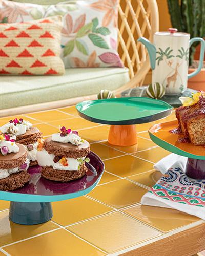 Charm Поставка За Кекс Стъкло, Светло Синьо, 21 Cm