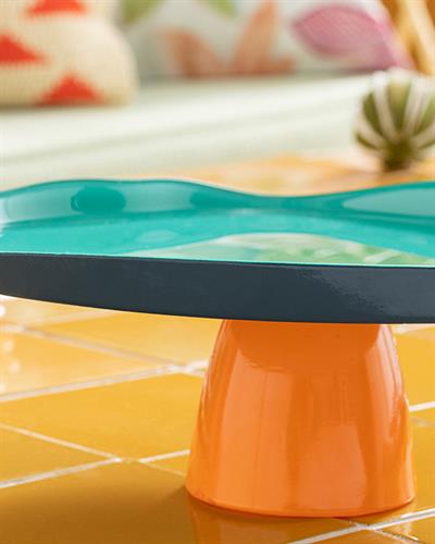 Charm Поставка За Кекс Стъкло, Светло Синьо, 21 Cm