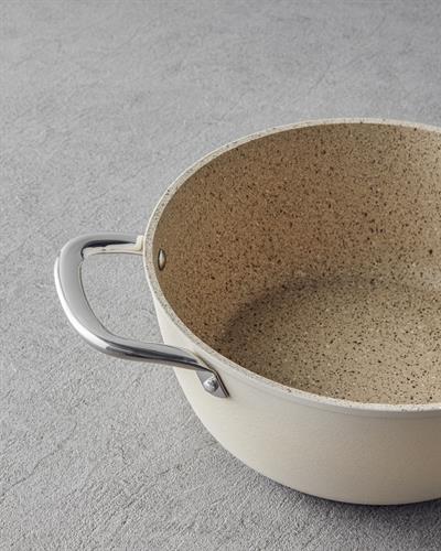 Charm Aluminum Flat Pan 26 cm Beige