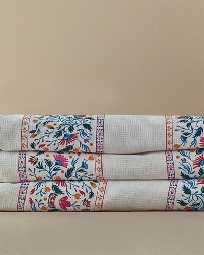 Charming Lines Одеяло Пике Двоен С щампа 200x220 см Зелен