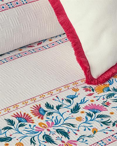 Charming Lines Одеяло Пике Кралски размер С щампа 240x220 см Зелен