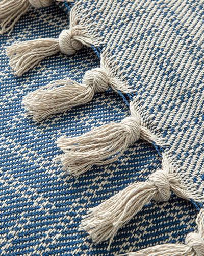 Check Lines Покривка За Легло К Единичен Размер, Тъкан, Тъмно Синьо, 160 X 240 Cm