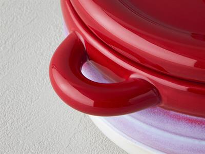 Cheerful Тенджера За Фурна Каменна керамика 15x11x6 см Червен