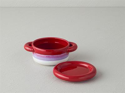 Cheerful Тенджера За Фурна Каменна керамика 15x11x6 см Червен