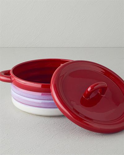 Cheerful Тенджера За Фурна Каменна керамика 26,2x20,5x13 см Червен