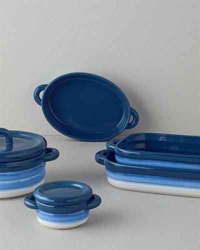 Cheerful Тенджера За Фурна Каменна керамика 26,2x20,5x13 см Син