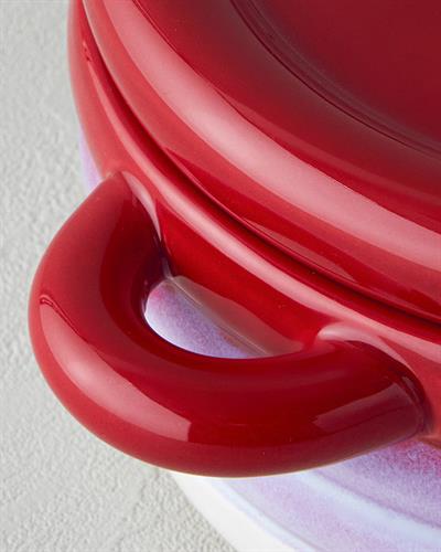 Cheerful Тенджера За Фурна Каменна керамика 26,2x20,5x13 см Червен