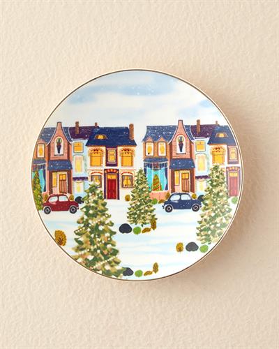 Чиния за Торта Костен Порцелан 20 cm Цветен