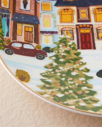 Чиния за Торта Костен Порцелан 20 cm Цветен