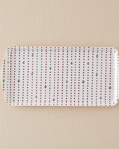 Cheerful Dotsy Тепсия Меламин 37x18 см Бял