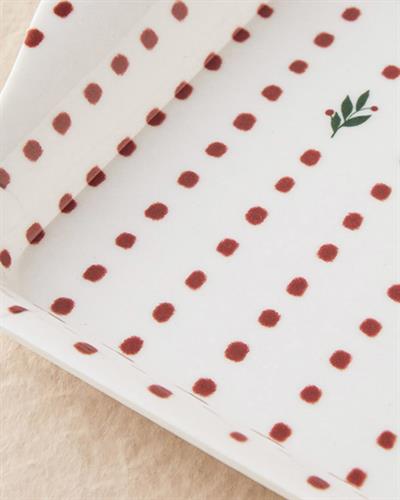 Cheerful Dotsy Тепсия Меламин 37x18 см Бял