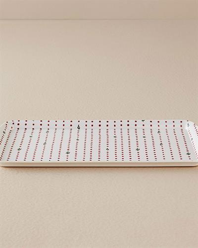 Cheerful Dotsy Тепсия Меламин 37x18 см Бял