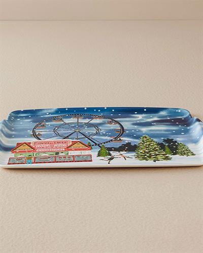 Cheerful Ferris Wheel Тепсия Нехлъзгащ се Меламин 37x27 см Морскосин