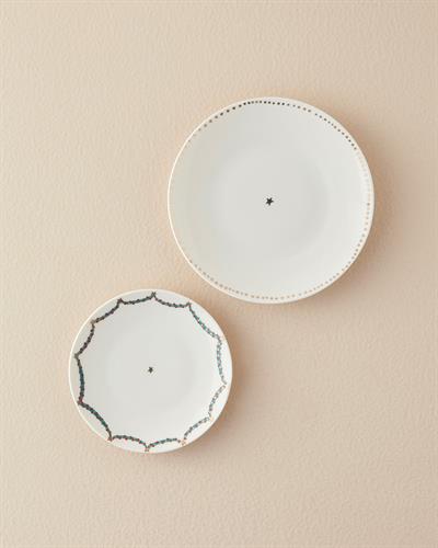 Cheerful Glam Подложна Чиния За Сервиране Костен порцелан 25 см Бял