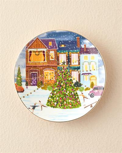 Cheerful Place Чиния За Торта Костен порцелан 20 см Шарен