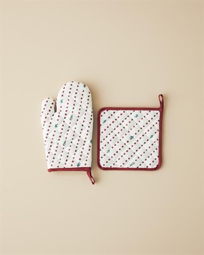 Cheerful Point Кухненски Комплект 2 бр. Полиестер 19x30+20x20 см Бял