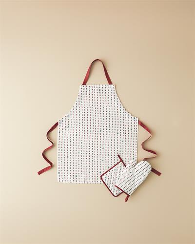 Cheerful Point Кухненска Престилка Полиестер 65x75 см Бял