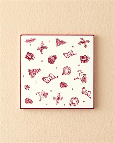 Cheerful Pop Подложка За Топло Сервиране Керамика 16x16 см Червен