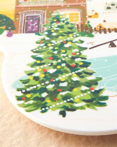 Cheerful Skate Подложка За Топло Сервиране Меламин 17 см Бял