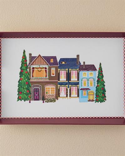 Cheerful Street Тепсия Меламин 42x27 см Червен