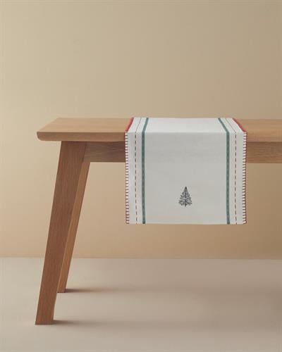 Cheerful Tree Рънър Памук 45x150 см Бял