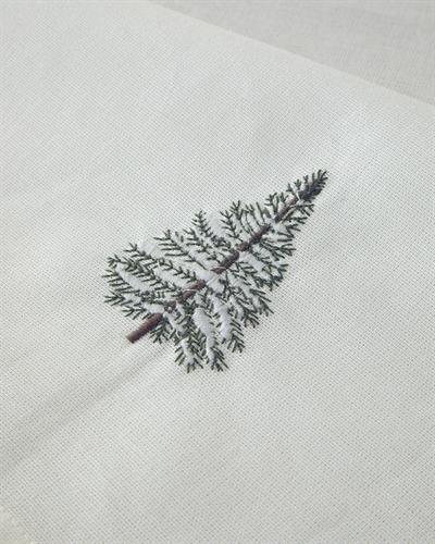 Cheerful Tree Рънър Памук 45x150 см Бял