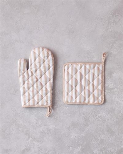 Кухненски Комплект 2 бр. Полиестер 20x20 - 19x30 cm Бежов