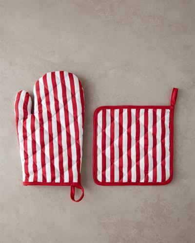 Кухненски Комплект 2 бр. Полиестер 20x20 - 19x30 cm Червен