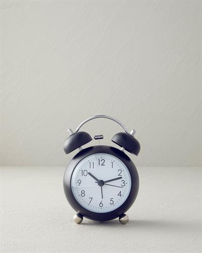 Chelsy Metal Table Clock Black