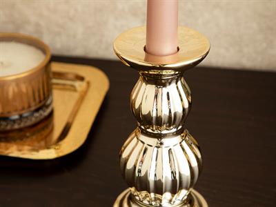 Chera Свещник Златисто, 7,5 X 7,5 X 15,2 Cm