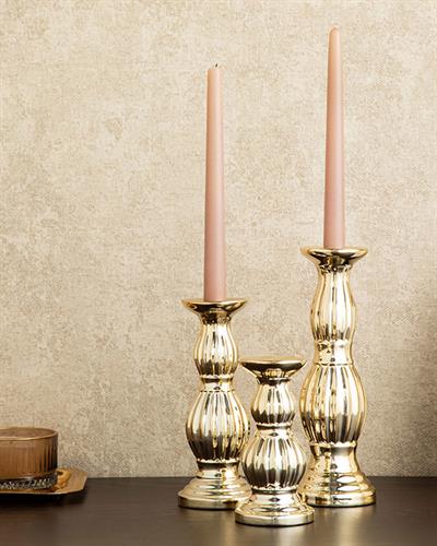 Chera Свещник Златисто, 8,1 X 8,1 X 20,3 Cm