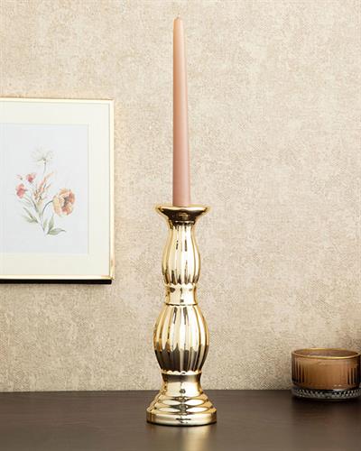 Chera Свещник Златисто, 8,5 X 8,5 X 26,2 Cm