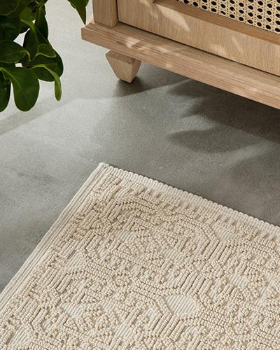 Chester Килим Памучен, Кремово, 50 X 80 Cm