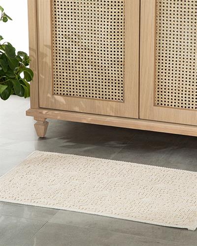 Chester Килим Памучен, Кремово, 50 X 80 Cm