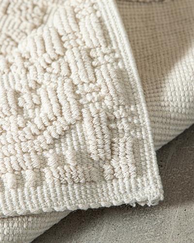Chester Килим Памучен, Бяло, 50 X 80 Cm