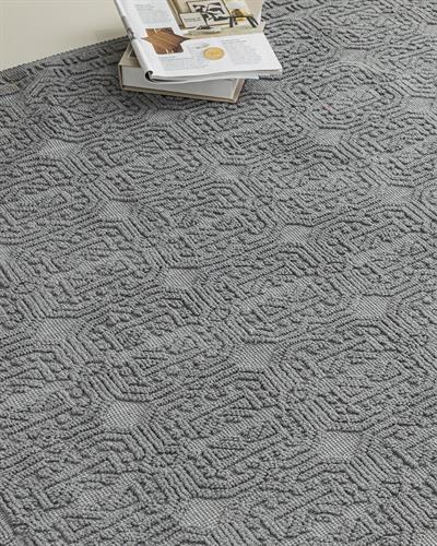 Chester Килим Памучен, Сиво, 80 X 150 Cm