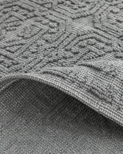 Chester Килим Памучен, Сиво, 80 X 150 Cm