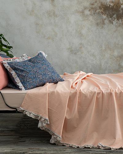 Chic Blossom Покривка Двоен Размер, Розово, 200 X 220 Cm